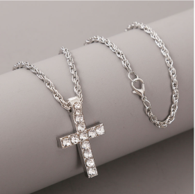 Unisex Alloy Clavicle Chain (Option: Silver-2PCS)