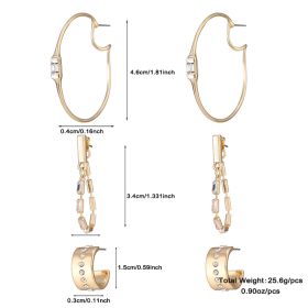 European And American Chain Like Flat Snake Twin Necklace Women's Classic Fashion (Option: DNXS01232 Is 3 Pairs)