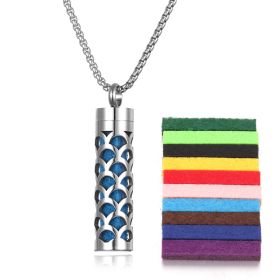 Aromatherapy Pendant Perfume Bottle Essential Oil Titanium Steel (Option: N0467 plus 10cotton pads)