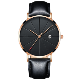Simple calendar watch male creative waterproof quartz watch (Option: 9style)