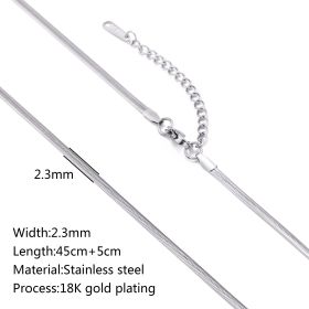 Stainless Steel Vacuum Vapor Plating 18K Gold Color Protection Lip Chain Accessories (Option: DY6761)