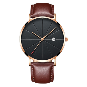 Simple calendar watch male creative waterproof quartz watch (Option: 12style)