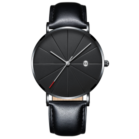 Simple calendar watch male creative waterproof quartz watch (Option: 6style)