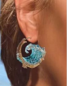 Ocean Theme Adjustable HAILANG Necklace (Option: Earrings)
