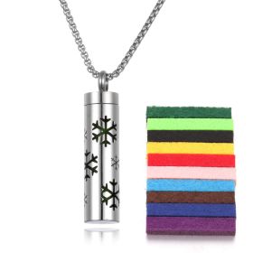 Aromatherapy Pendant Perfume Bottle Essential Oil Titanium Steel (Option: N0463 plus 10cotton pads)