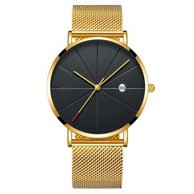Simple calendar watch male creative waterproof quartz watch (Option: 8style)