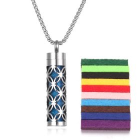Aromatherapy Pendant Perfume Bottle Essential Oil Titanium Steel (Option: N0466 plus 10cotton pads)