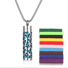 Aromatherapy Pendant Perfume Bottle Essential Oil Titanium Steel (Option: N04613 plus 10cotton pads)