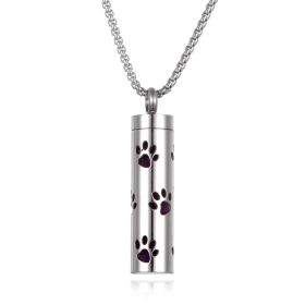 Aromatherapy Pendant Perfume Bottle Essential Oil Titanium Steel (Option: N0464)