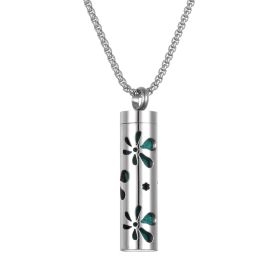 Aromatherapy Pendant Perfume Bottle Essential Oil Titanium Steel (Option: N0468)