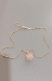 Fashion Moonstone Necklace For Cartoon Princess Love Girl Necklace Novelty Jewelry (Option: Pink spar)