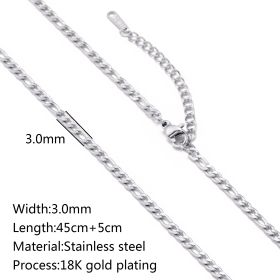 Stainless Steel Vacuum Vapor Plating 18K Gold Color Protection Lip Chain Accessories (Option: DY6731)