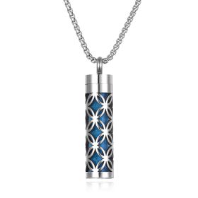 Aromatherapy Pendant Perfume Bottle Essential Oil Titanium Steel (Option: N0466)