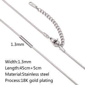 Stainless Steel Vacuum Vapor Plating 18K Gold Color Protection Lip Chain Accessories (Option: DY6811)