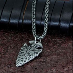 Fashion Simple Alloy Compass Pendant Necklace (Option: Ancient tin)