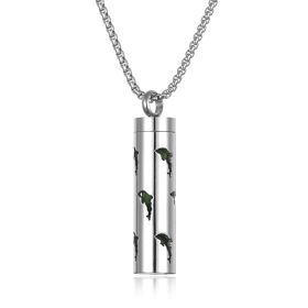 Aromatherapy Pendant Perfume Bottle Essential Oil Titanium Steel (Option: N04612)
