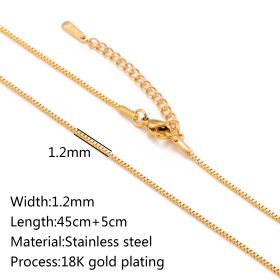 Stainless Steel Vacuum Vapor Plating 18K Gold Color Protection Lip Chain Accessories (Option: DY6822)