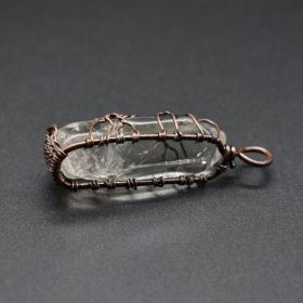 Hot Selling Stone Crystal Pillar Tree Of Life Pendant Ins Fashion Necklace (Option: White-2PCS)