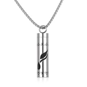 Aromatherapy Pendant Perfume Bottle Essential Oil Titanium Steel (Option: N04615)