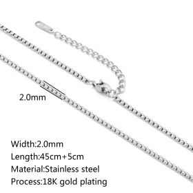 Stainless Steel Vacuum Vapor Plating 18K Gold Color Protection Lip Chain Accessories (Option: DY6841)