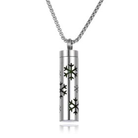 Aromatherapy Pendant Perfume Bottle Essential Oil Titanium Steel (Option: N0463)