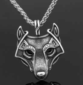 Vintage Nordic Rune Necklaces For Men Stainless Steel Norse Runes Viking Jewerly Pagan Elder Futhark Pendant Amulet Fashion Jewelry (Option: Fenrir Pendant)