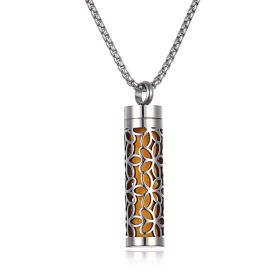 Aromatherapy Pendant Perfume Bottle Essential Oil Titanium Steel (Option: N0469)