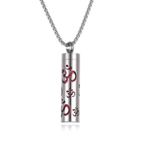 Aromatherapy Pendant Perfume Bottle Essential Oil Titanium Steel (Option: N0462)