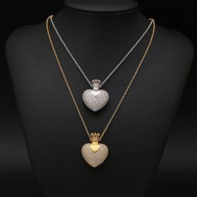 3a Zircon Small Perfume Bottle Pendant Necklace Hiphop Women's Necklace (Color: ODKF-silver)
