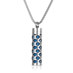 Aromatherapy Pendant Perfume Bottle Essential Oil Titanium Steel (Option: N0467)