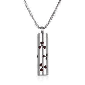 Aromatherapy Pendant Perfume Bottle Essential Oil Titanium Steel (Option: N04614)