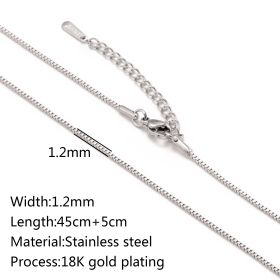 Stainless Steel Vacuum Vapor Plating 18K Gold Color Protection Lip Chain Accessories (Option: DY6821)