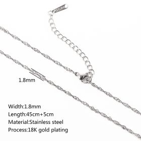 Stainless Steel Vacuum Vapor Plating 18K Gold Color Protection Lip Chain Accessories (Option: DY6741)