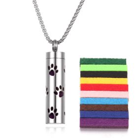 Aromatherapy Pendant Perfume Bottle Essential Oil Titanium Steel (Option: N0464 plus 10cotton pads)